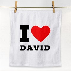 I Love David Face Towel by ilovewhateva