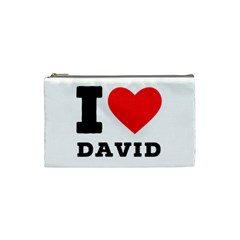 I Love David Cosmetic Bag (small) by ilovewhateva