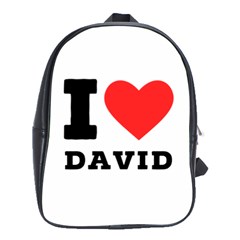 I Love David School Bag (large) by ilovewhateva