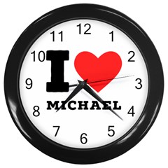 I Love Michael Wall Clock (black) by ilovewhateva