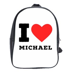 I Love Michael School Bag (large) by ilovewhateva