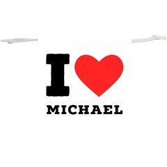 I Love Michael Lightweight Drawstring Pouch (xl) by ilovewhateva