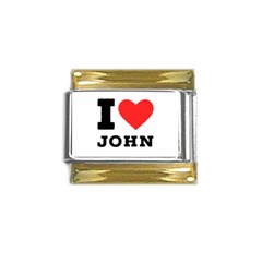 I Love John Gold Trim Italian Charm (9mm) by ilovewhateva