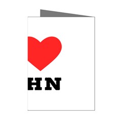 I Love John Mini Greeting Cards (pkg Of 8) by ilovewhateva