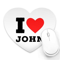 I Love John Heart Mousepad by ilovewhateva