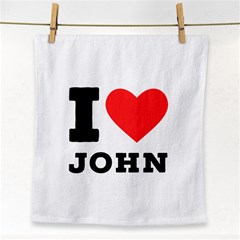 I Love John Face Towel by ilovewhateva