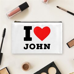 I Love John Cosmetic Bag (medium) by ilovewhateva