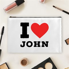 I Love John Cosmetic Bag (large) by ilovewhateva