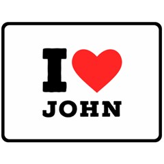 I Love John Fleece Blanket (large) by ilovewhateva