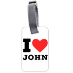 I love john Luggage Tag (two sides) Back