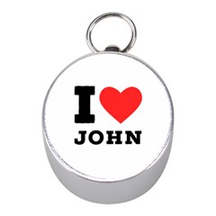 I Love John Mini Silver Compasses by ilovewhateva