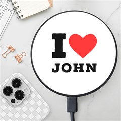 I Love John Wireless Fast Charger(black) by ilovewhateva