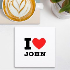 I Love John Uv Print Square Tile Coaster  by ilovewhateva