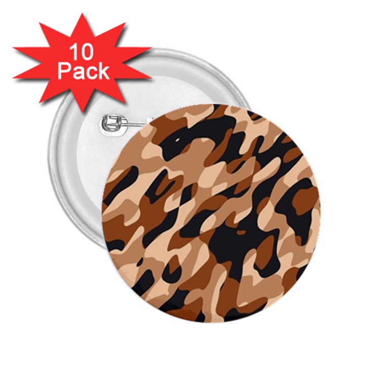 Abstract Camouflage Pattern 2.25  Buttons (10 pack) 