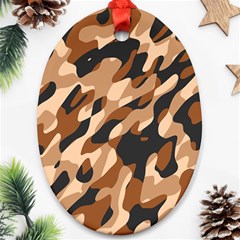 Abstract Camouflage Pattern Oval Ornament (two Sides) by Jack14