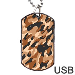 Abstract Camouflage Pattern Dog Tag Usb Flash (one Side)