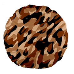 Abstract Camouflage Pattern Large 18  Premium Round Cushions by Jack14