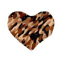 Abstract Camouflage Pattern Standard 16  Premium Heart Shape Cushions by Jack14