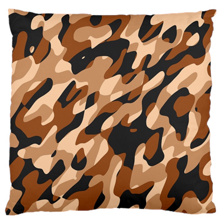 Abstract Camouflage Pattern Large Premium Plush Fleece Cushion Case (Two Sides)