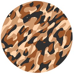 Abstract Camouflage Pattern Wooden Bottle Opener (round) by Jack14