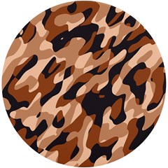 Abstract Camouflage Pattern Uv Print Round Tile Coaster by Jack14