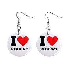 I Love Robert Mini Button Earrings by ilovewhateva