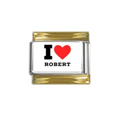 I Love Robert Gold Trim Italian Charm (9mm) by ilovewhateva