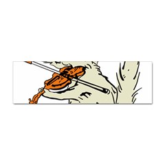 Cat Playing The Violin Art Sticker (bumper) by oldshool