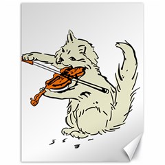 Cat Playing The Violin Art Canvas 18  X 24  by oldshool