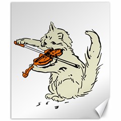 Cat Playing The Violin Art Canvas 20  X 24 