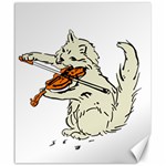 Cat Playing The Violin Art Canvas 20  x 24  19.57 x23.15  Canvas - 1