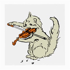 Cat Playing The Violin Art Medium Glasses Cloth (2 Sides)