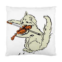 Cat Playing The Violin Art Standard Cushion Case (two Sides)