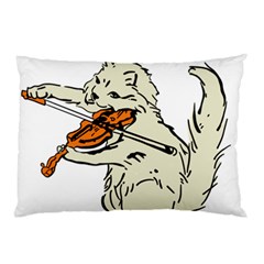 Cat Playing The Violin Art Pillow Case (two Sides) by oldshool