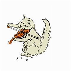 Cat Playing The Violin Art Large Garden Flag (two Sides)