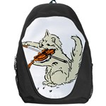 Cat Playing The Violin Art Backpack Bag Front