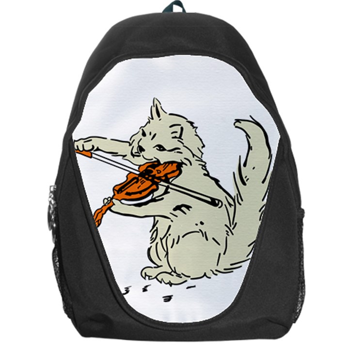 Cat Playing The Violin Art Backpack Bag