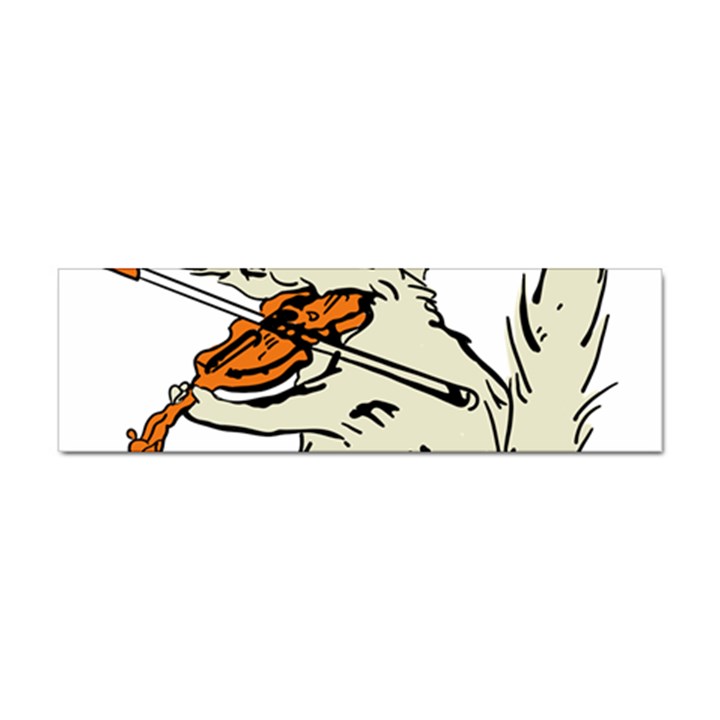 Cat Playing The Violin Art Sticker (Bumper)