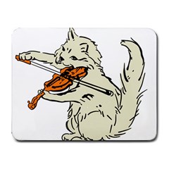 Cat Playing The Violin Art Small Mousepad by oldshool