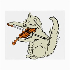 Cat Playing The Violin Art Small Glasses Cloth