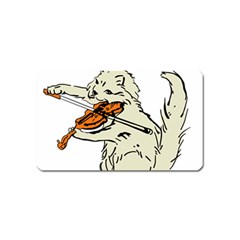 Cat Playing The Violin Art Magnet (name Card) by oldshool