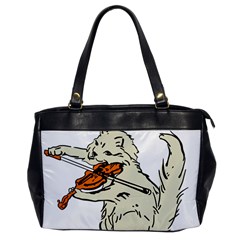 Cat Playing The Violin Art Oversize Office Handbag