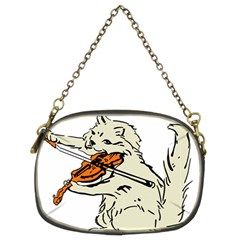 Cat Playing The Violin Art Chain Purse (two Sides)