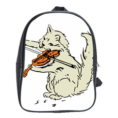 Cat Playing The Violin Art School Bag (xl) by oldshool