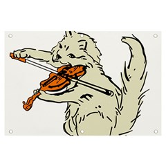 Cat Playing The Violin Art Banner And Sign 6  X 4  by oldshool