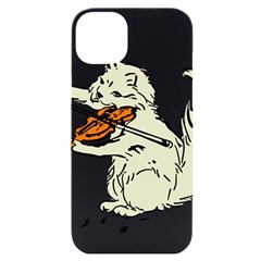 Cat Playing The Violin Art Iphone 14 Plus Black Uv Print Case