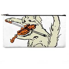 Cat Playing The Violin Art Pencil Case by oldshool