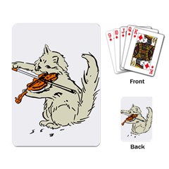 Cat Playing The Violin Art Playing Cards Single Design (rectangle)