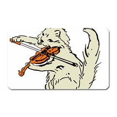 Cat Playing The Violin Art Magnet (rectangular) by oldshool