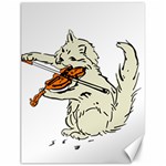 Cat Playing The Violin Art Canvas 12  x 16  11.86 x15.41  Canvas - 1